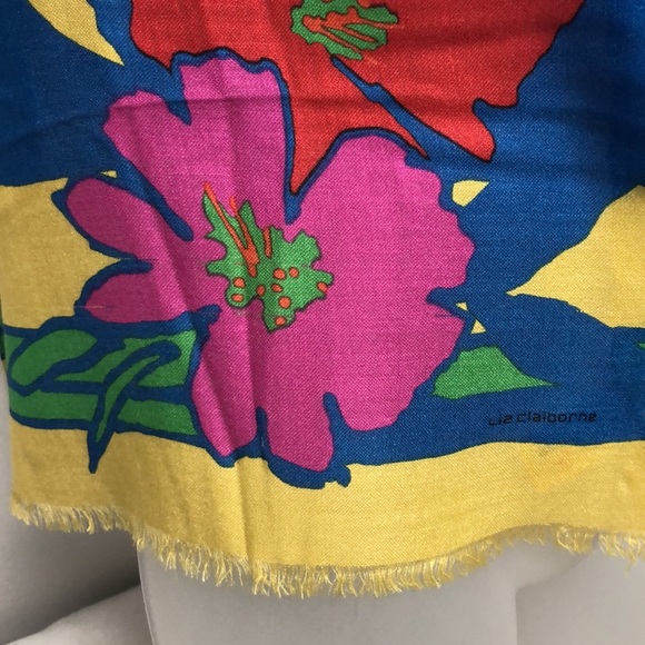 VTG Liz Claiborne Timeless Oblong Scarf Silk. Japan - Picture 6 of 13